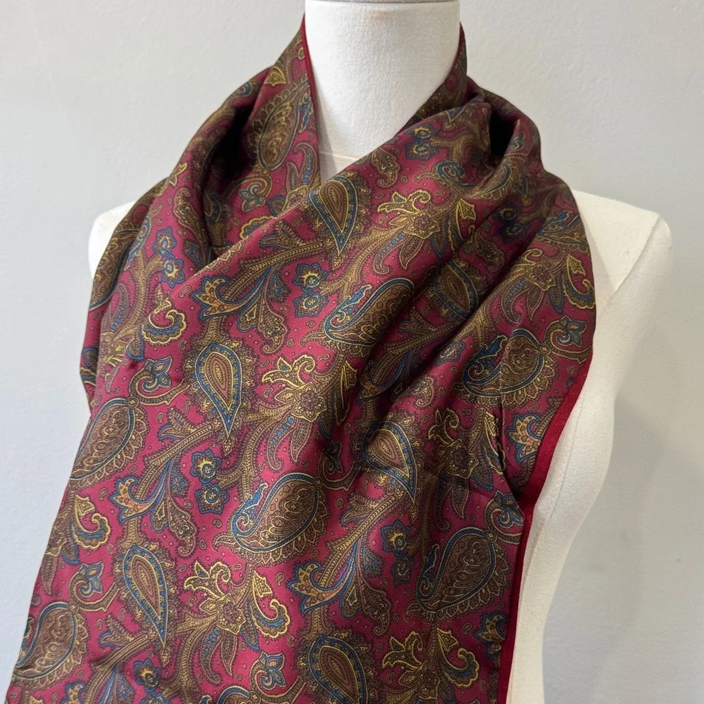 Rare Vintage Christian Dior Monsieur Silk/Wool Scarf – Made in Italy – 54”